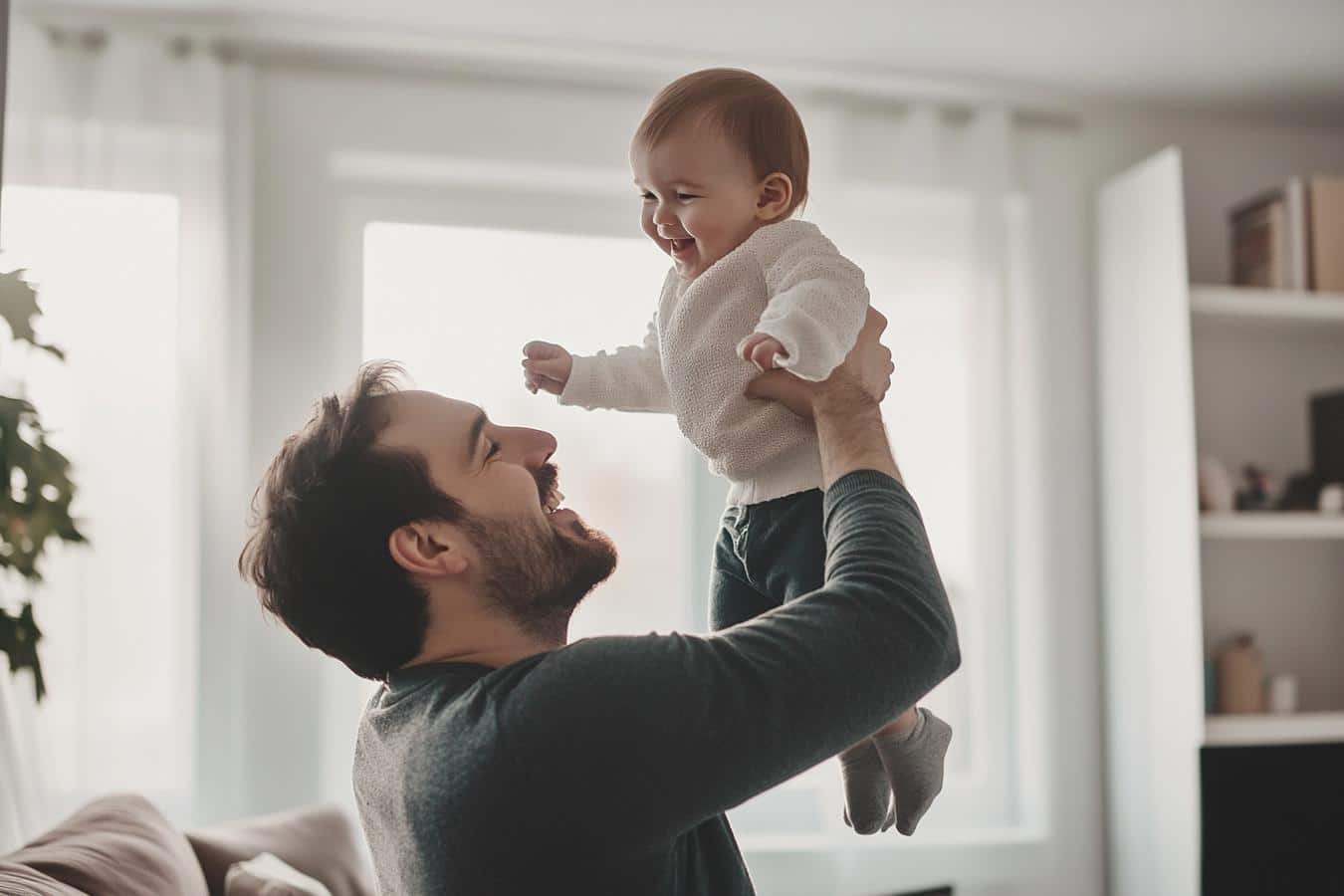 pai e filho brincando juntos